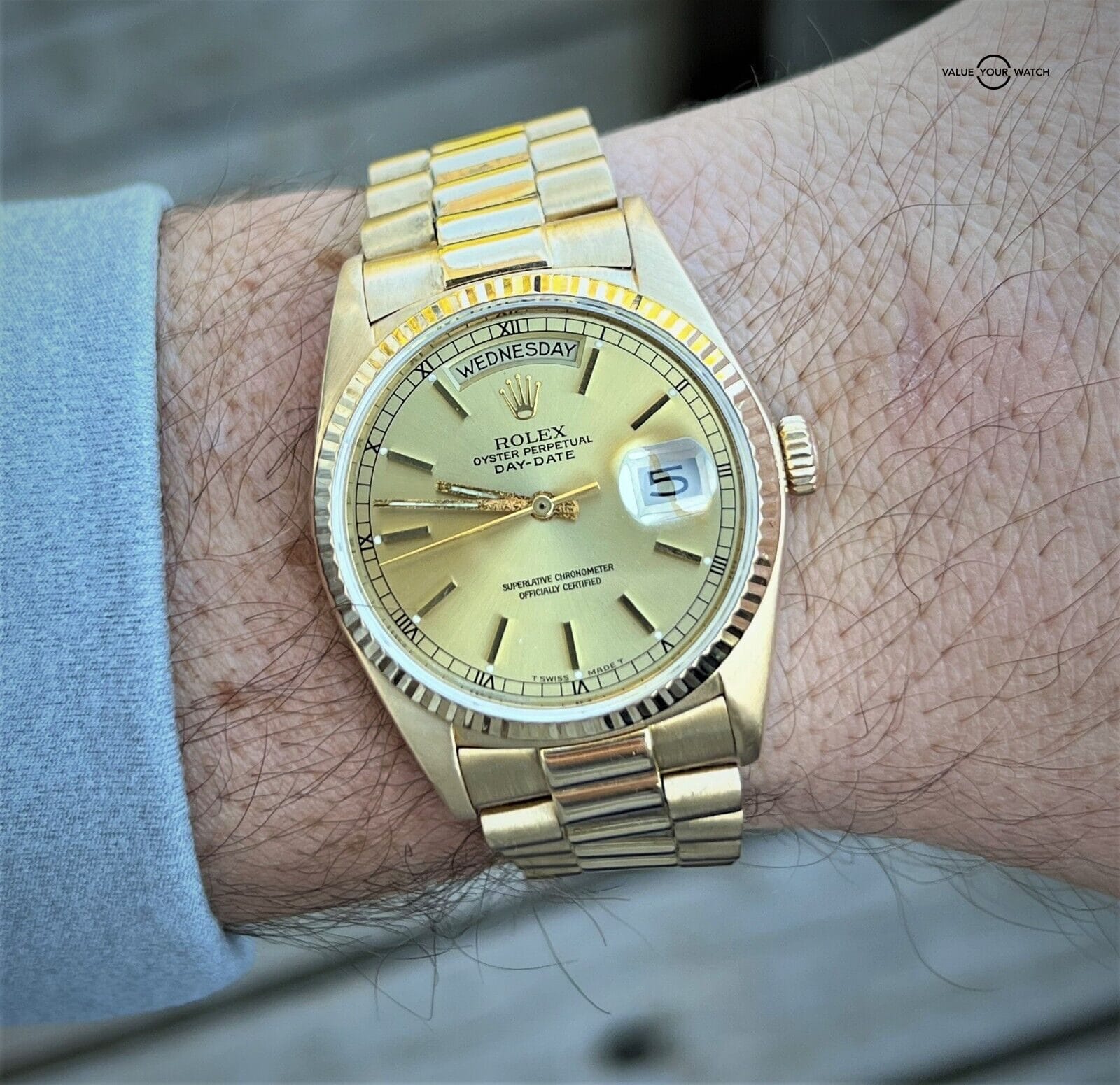 Rolex President Day-Date 18K Yellow Gold 36mm 18038 - Image 10