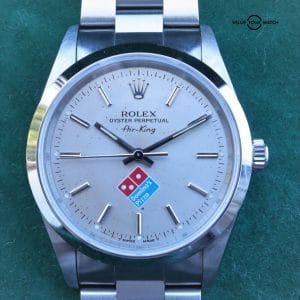 Rolex Air-King 14000 Domino’s Dial Box & Papers RARE!!