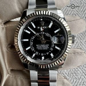 Rolex Skydweller – Black Dial 42mm – Mens Stainless Steel Watch – 326934