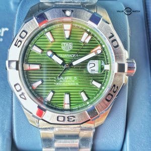 Tag Heueur Aquaracer Green Bezel – 43mm – WAY2015 – FULL SET – MSRP $2550