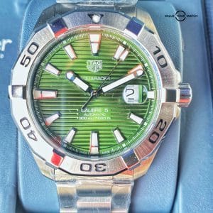 Tag Heueur Aquaracer Green Bezel – 43mm – WAY2015 – FULL SET – MSRP $2550