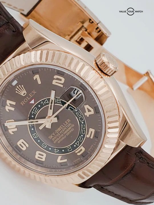 Rolex Sky-Dweller Oyster Perpetual Watch with 18K Everose Gold - Image 4