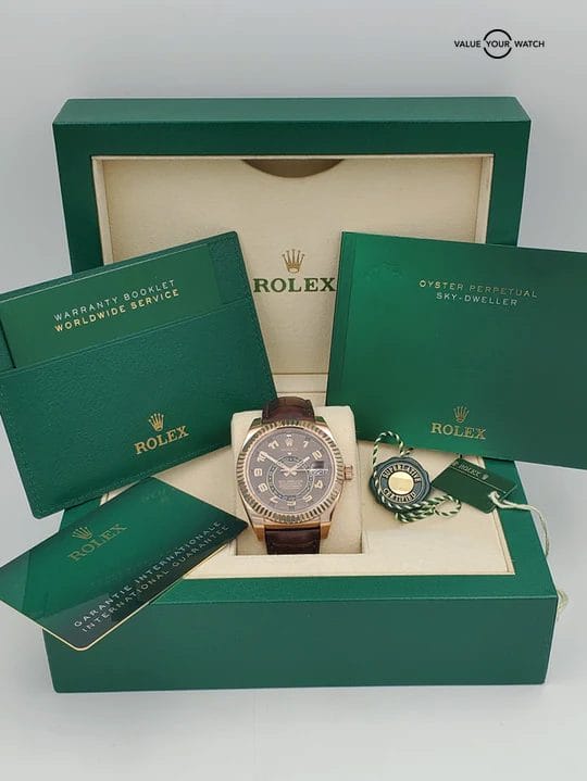 Rolex Sky-Dweller Oyster Perpetual Watch with 18K Everose Gold
