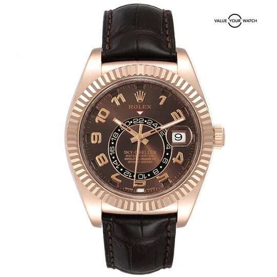 Rolex Sky-Dweller Oyster Perpetual Watch with 18K Everose Gold - Image 3