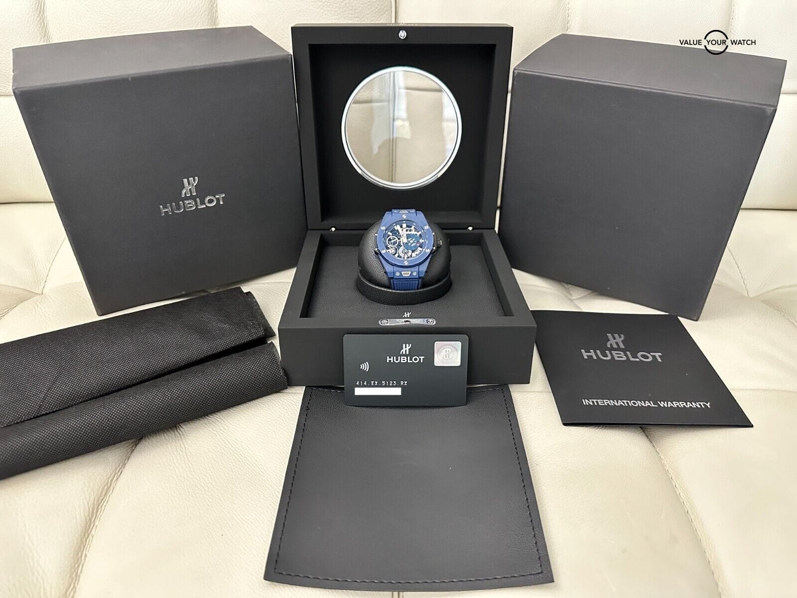 Hublot Blue Ceramic Meca 10 Big Bang - Full Set - Box & Papers 414.EX.5123.RX - Image 12