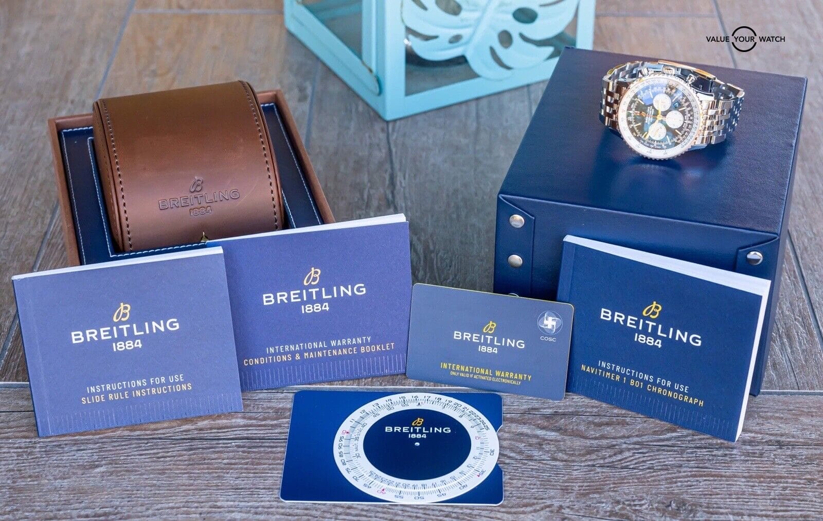 Breitling Navitimer 1 B01 Chronograph 46 Rose Gold $12K MSRP Box Black  UB0127