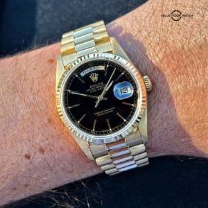 Rolex President Day-Date 18238 36mm 18K Yellow Gold Black Dial!