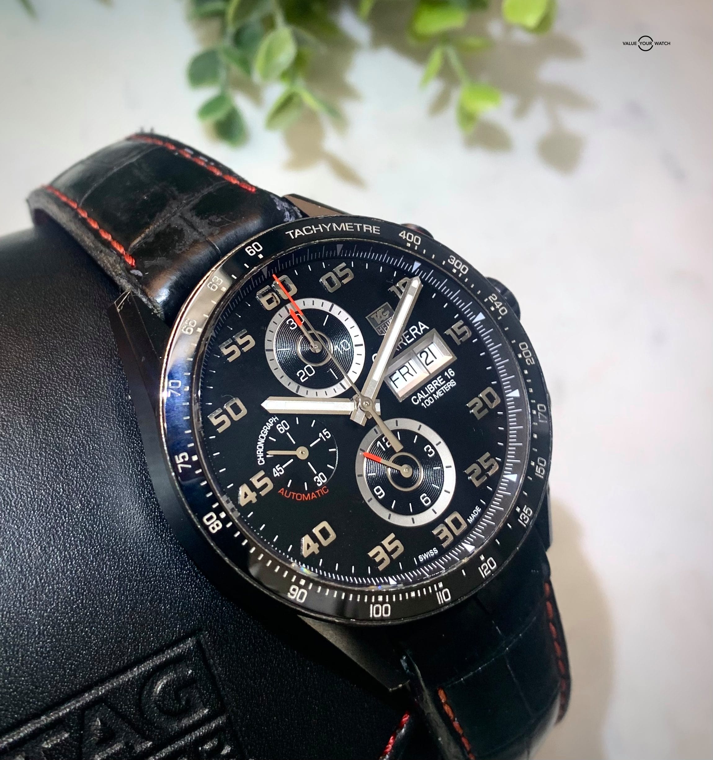 TAG Heuer - Carrera Calibre 16 Chronograph Black Titanium, Time and  Watches