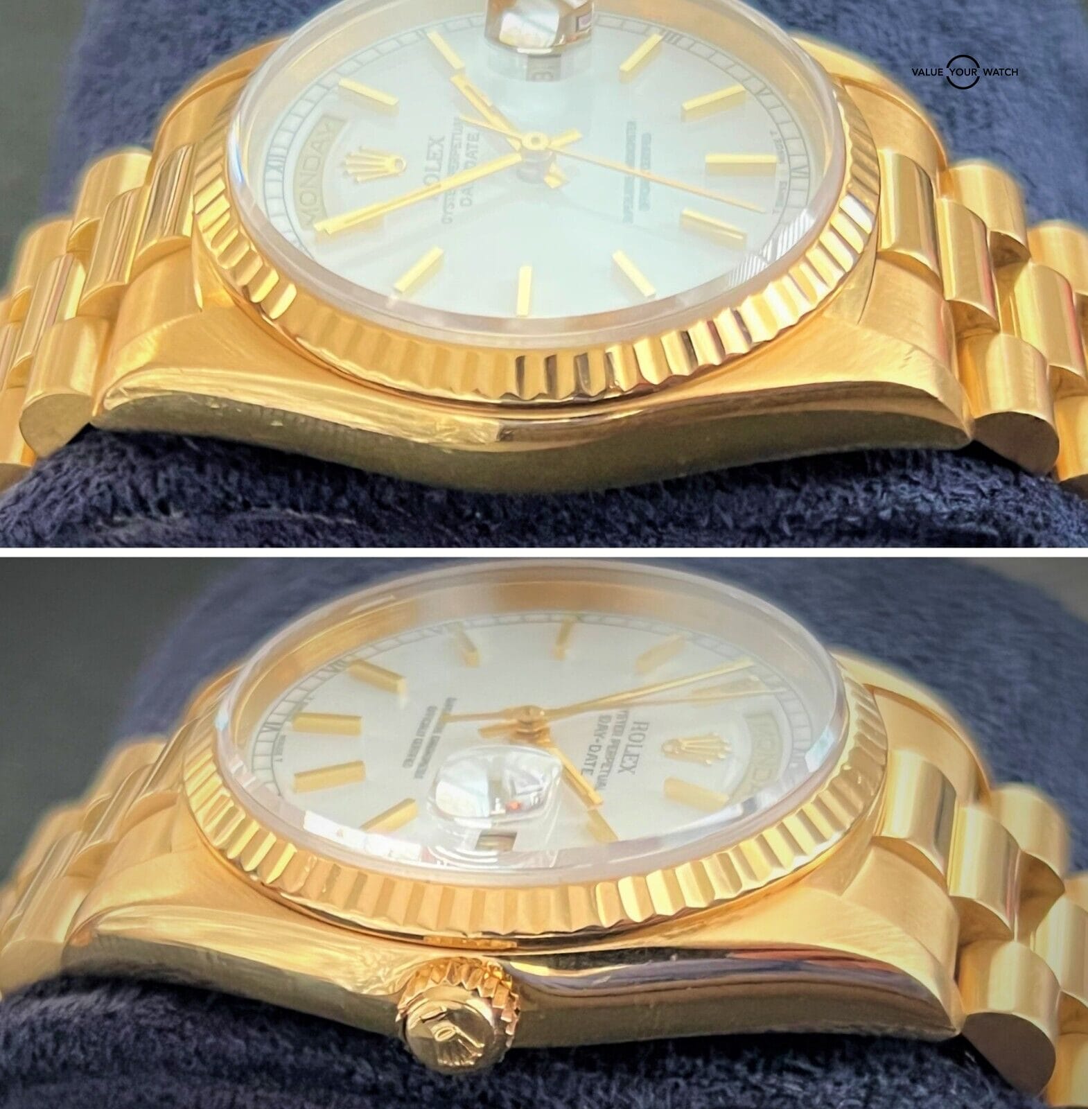 Rolex President Day-Date 18238 36mm 18K Yellow Gold White Dial! - Image 6