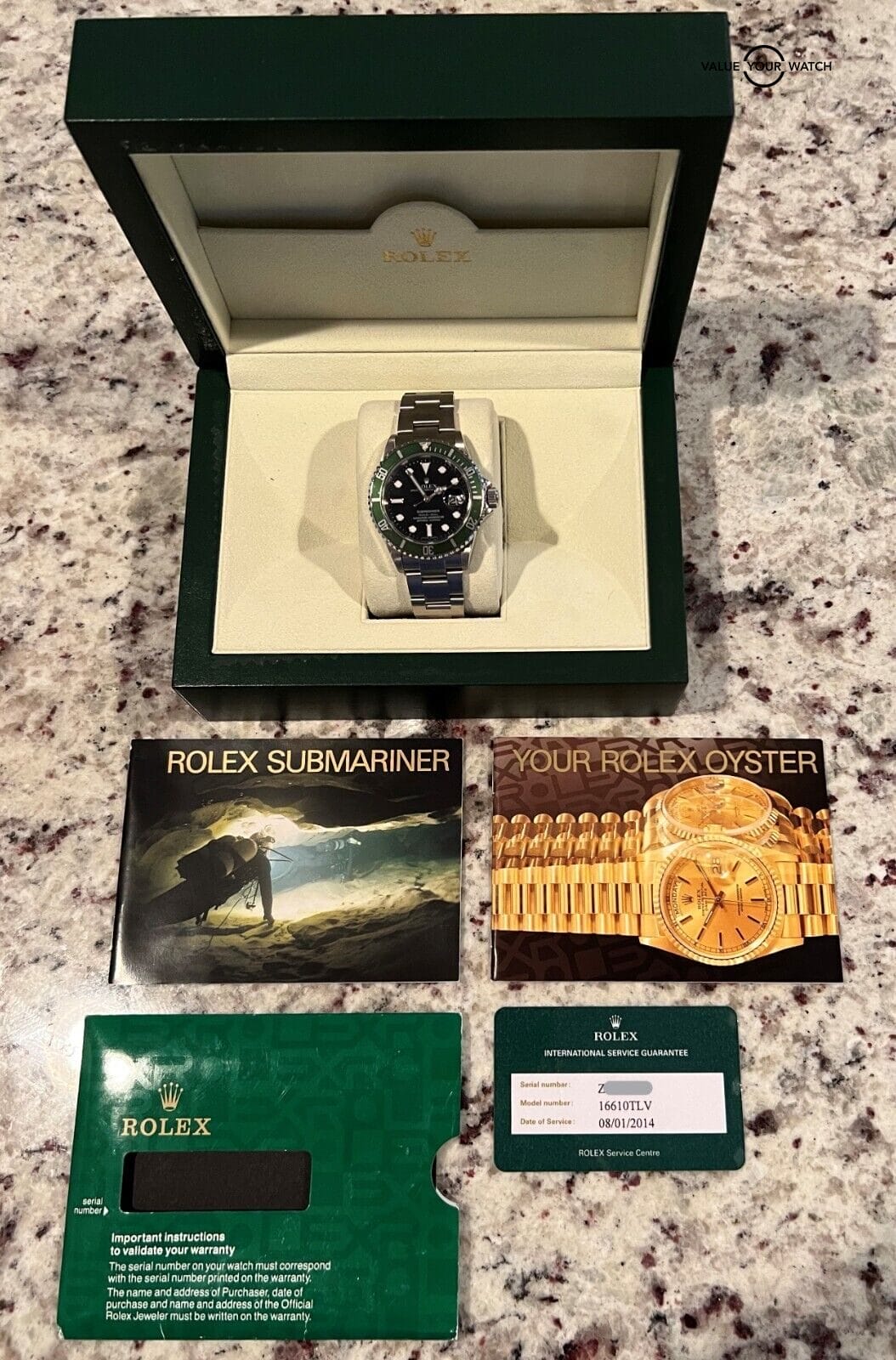 Rolex Submariner Kermit 16610LV Stainless Steel Green Bezel/Black Dial/Serviced! - Image 12
