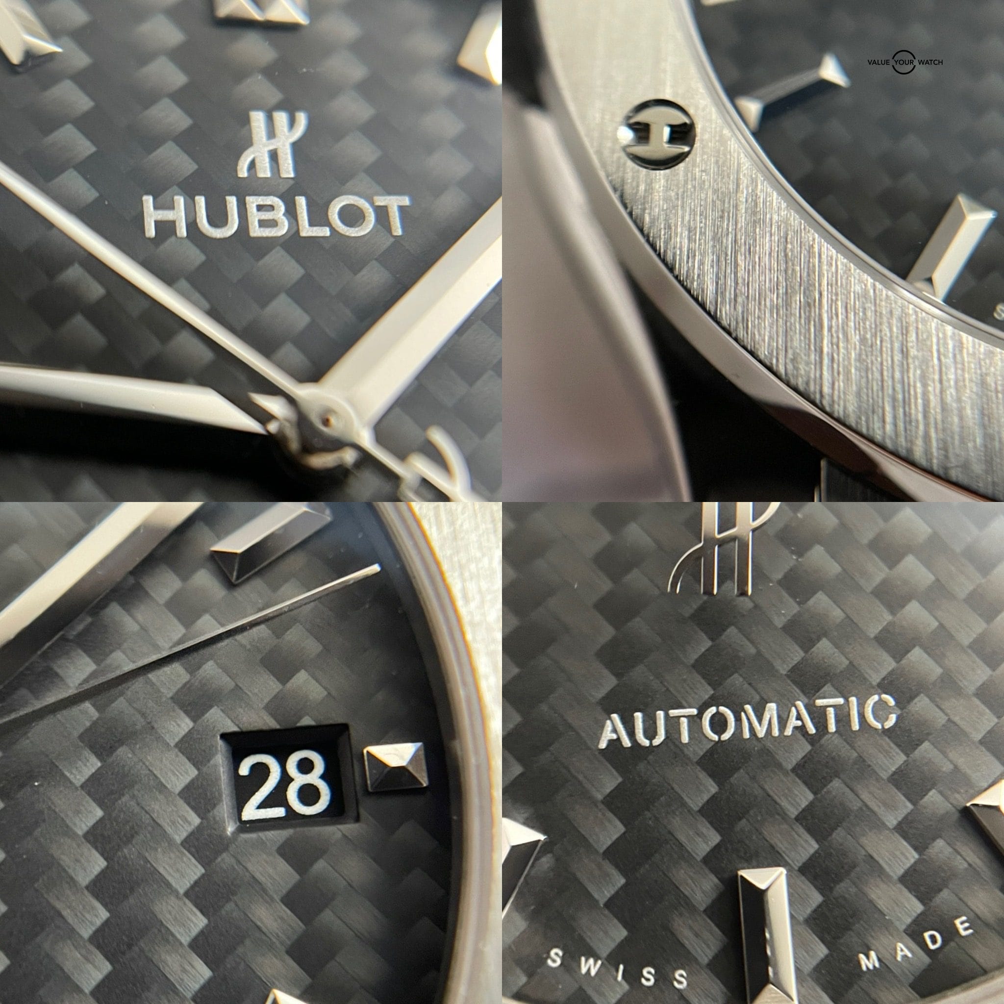 Hublot Classic Fusion 45mm Titanium Carbon Fiber Dial and Strap – Full Set + Travel Case! - Image 7