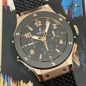 Hublot Big Bang Rose Gold Ceramic Carbon Fiber Chronograph 44mm – 301.PB.131.RX – Box & Papers!