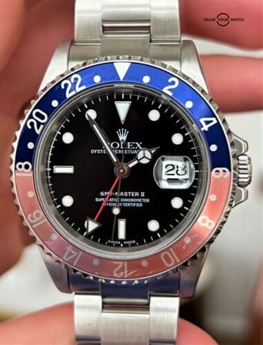 Rolex GMT Master II Pepsi 16710 No Holes Blue Red Stainless Steel 40mm! - Image 2