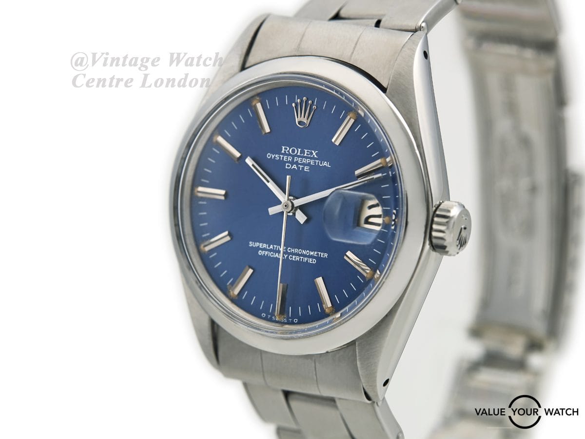 Rolex Oyster Perpetual Date Ref.1500 1967 Blue Dial