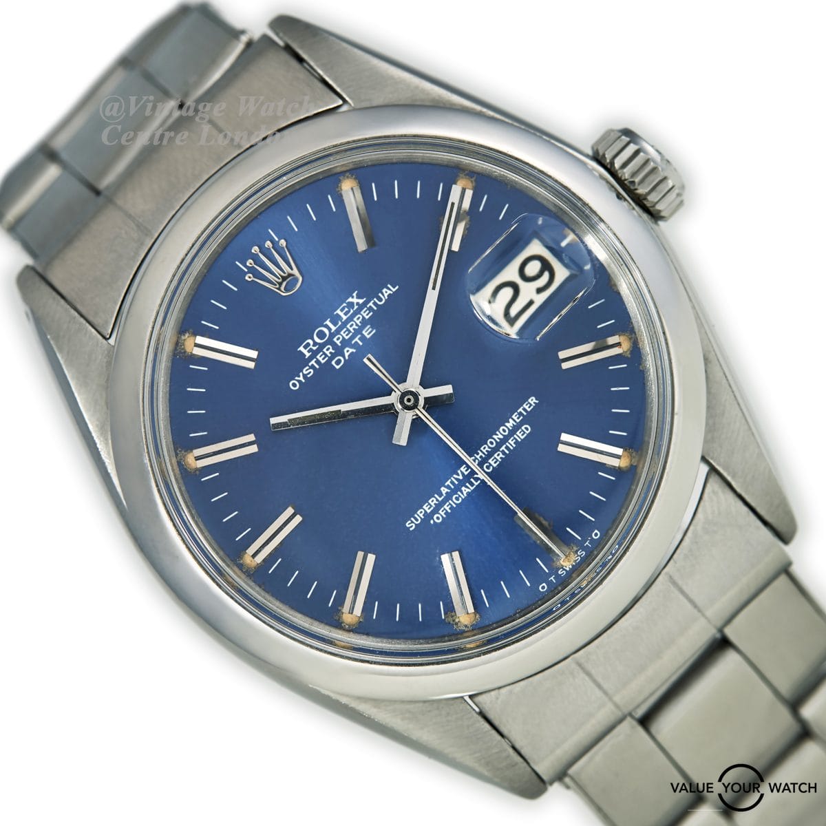 Rolex Oyster Perpetual Date Ref.1500 1967 Blue Dial