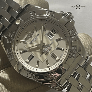 Breitling 41MM chronomat white dial steel bracelet box and papers