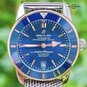 Breitling Superocean Heritage II 42 Red Gold Blue Bracelet Ceramic Boxes UB2010