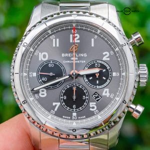 Breitling Aviator 8 B01 Chronograph 43 Anthracite Grey Bracelet Boxes AB0119