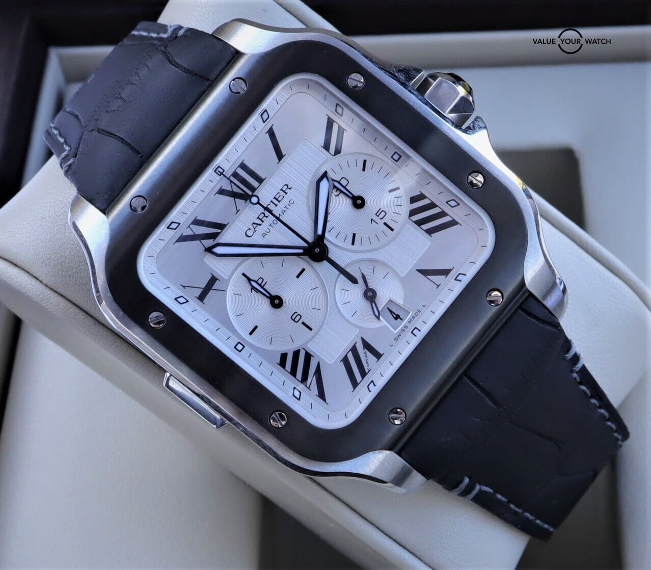 Cartier Santos De Cartier Chronograph 43mm WSSA0017 MINT/Boxes/Papers! - Image 2