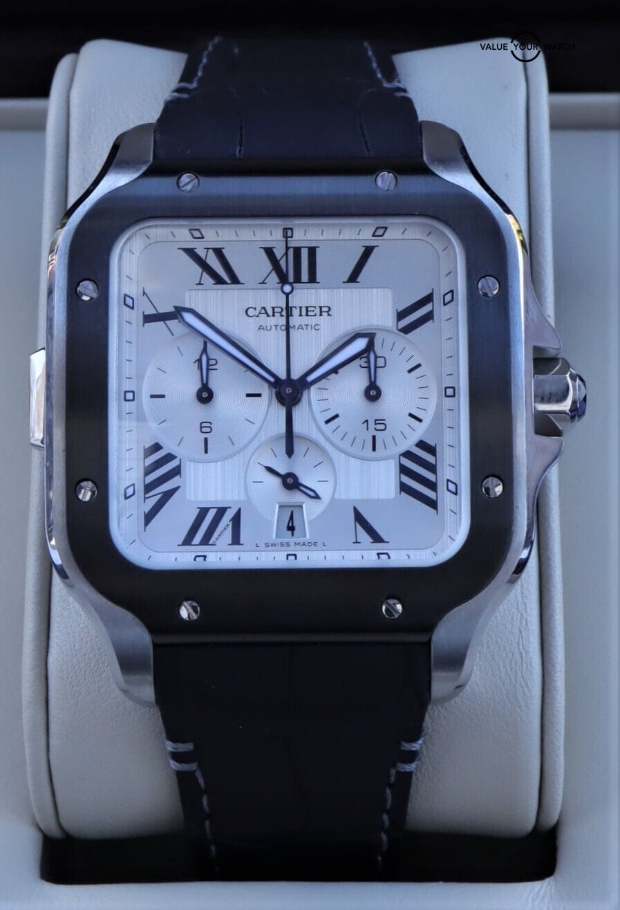 Cartier Santos De Cartier Chronograph 43mm WSSA0017 MINT/Boxes/Papers!