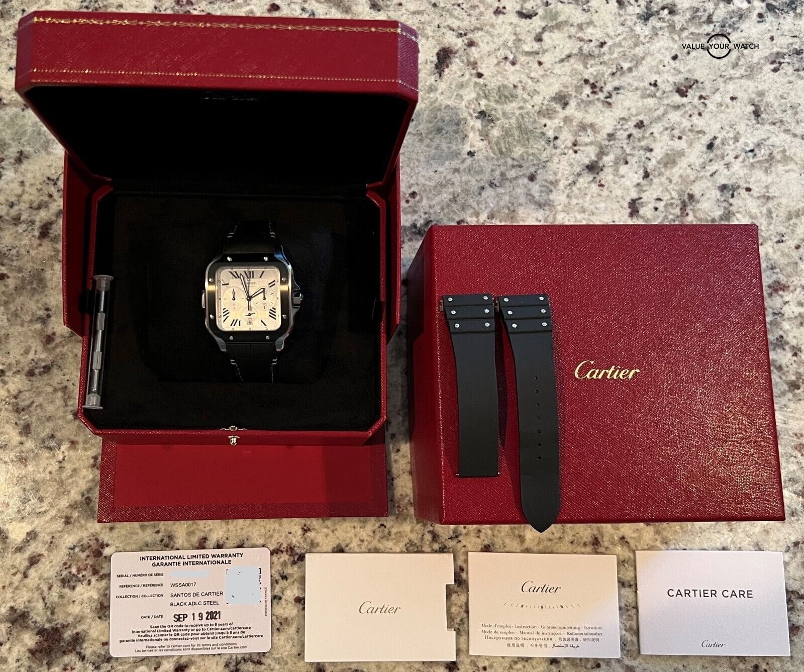 Cartier Santos De Cartier Chronograph 43mm WSSA0017 MINT/Boxes/Papers! - Image 12