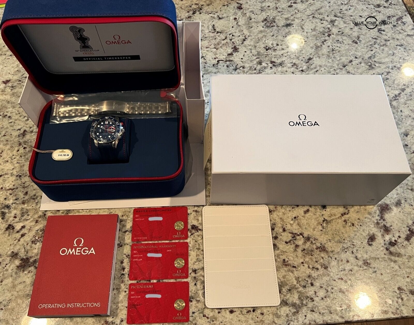 Omega Seamaster 300 Chronograph America's Cup .  Boxes/Papers! : Value Your Watch