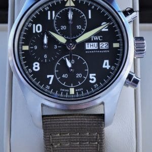 IWC Pilot Spitfire Chronograph IW387901 41mm Complete Set!
