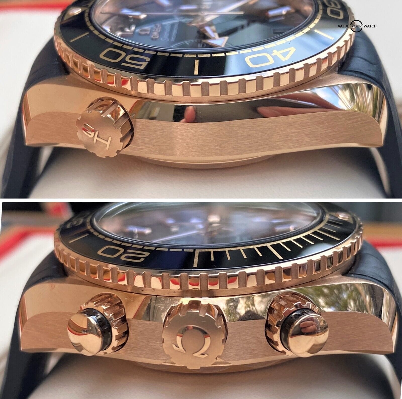 Omega Seamaster Rose Gold Planet Ocean 45.5mm Black Dial 600m 2021 BOXES/PAPERS - Image 9