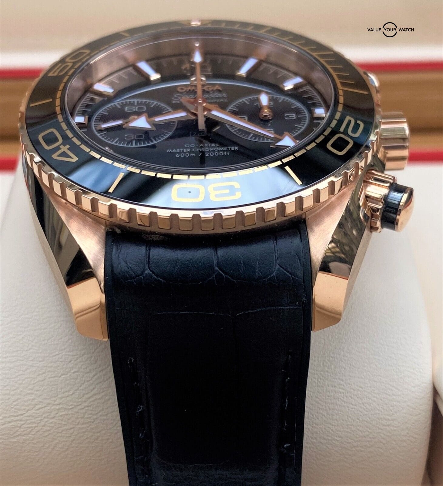 Omega Seamaster Rose Gold Planet Ocean 45.5mm Black Dial 600m 2021 BOXES/PAPERS - Image 11