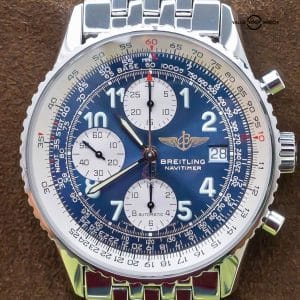 Breitling Old Navitimer II 42 Blue Dial Bracelet Boxes Automatic Pilot A13322