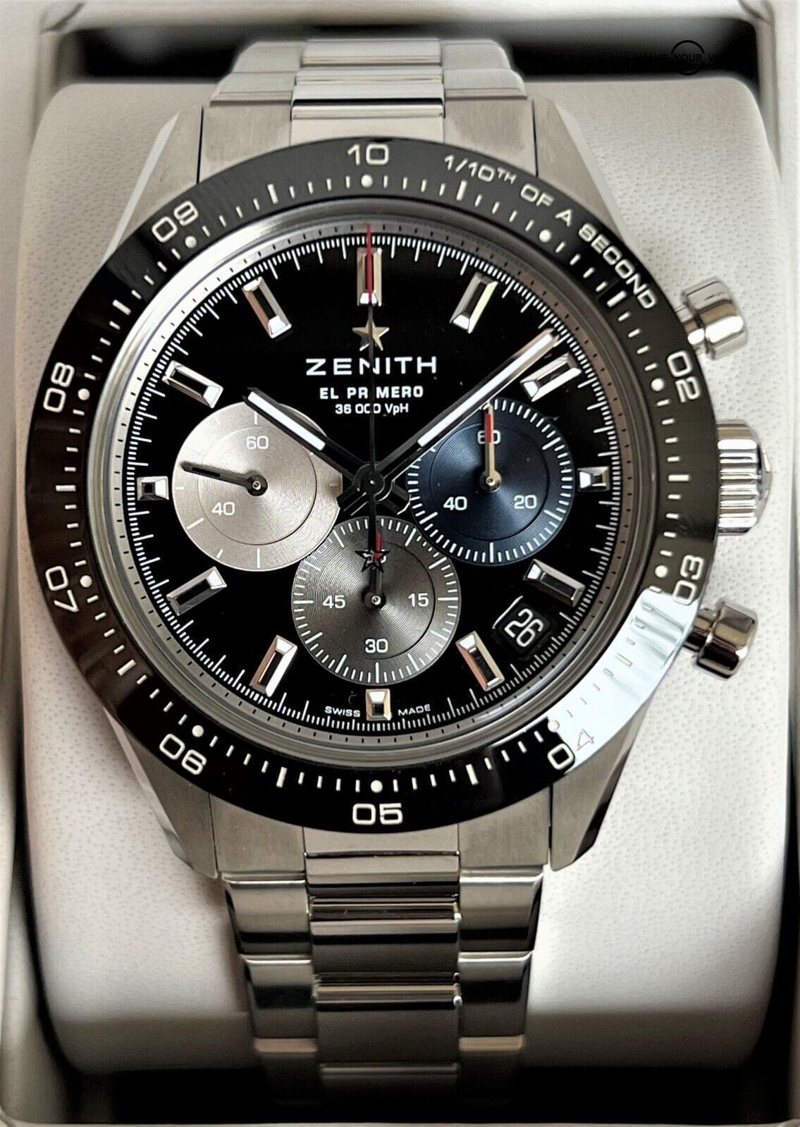 Zenith Chronomaster Sport Black Dial Ceramic Bezel 41mm Complete Set!