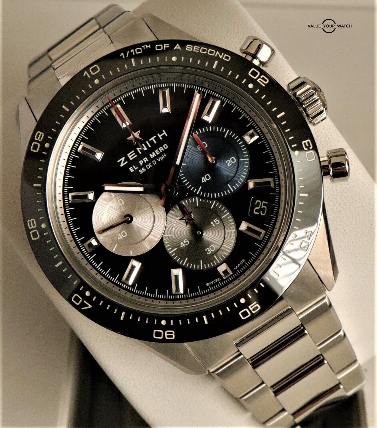 Zenith Chronomaster Sport Black Dial Ceramic Bezel 41mm Complete Set! - Image 4