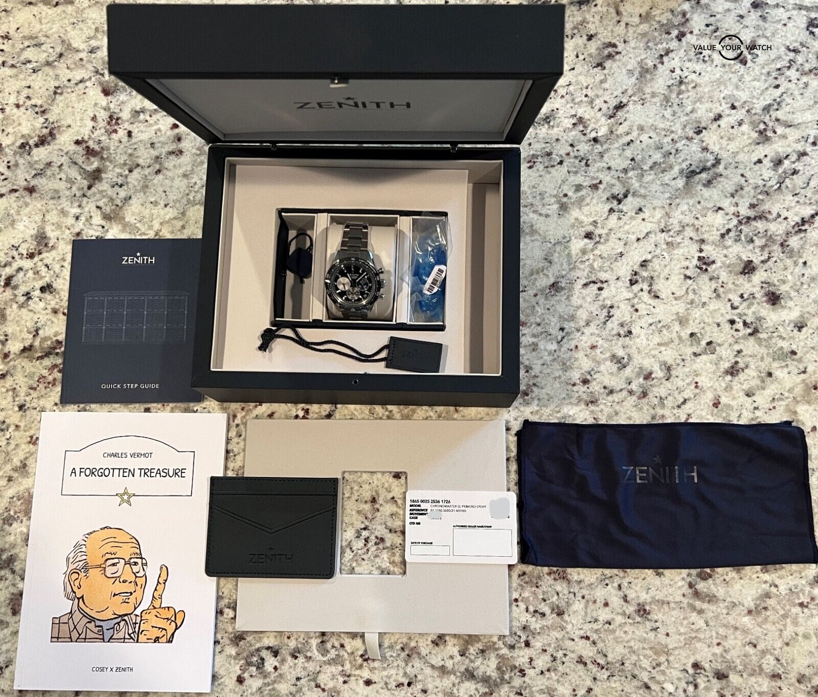 Zenith Chronomaster Sport Black Dial Ceramic Bezel 41mm Complete Set! - Image 12