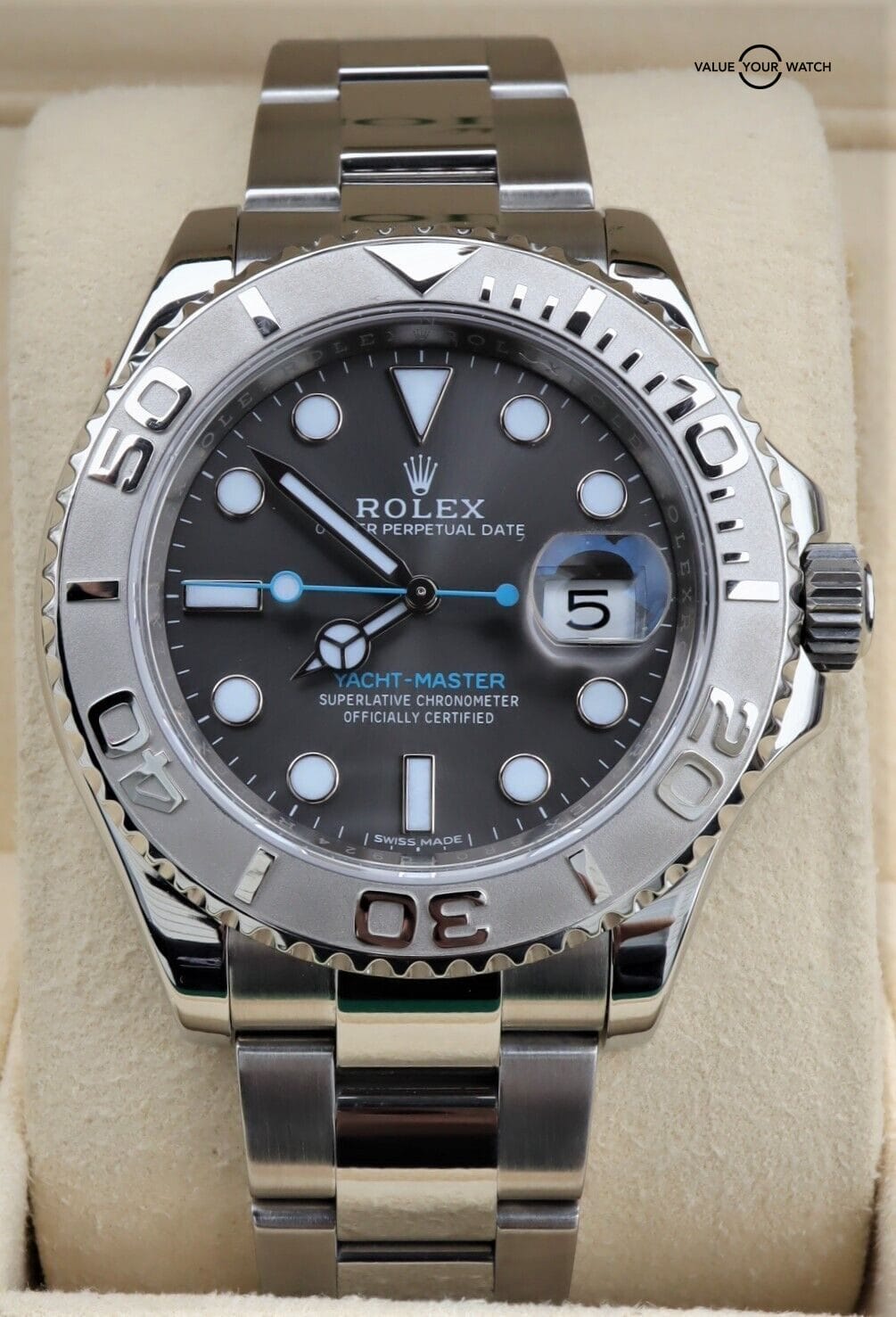 Rolex Yacht-Master 116622 SS & Platinum Slate Dial 40mm! : Value Your Watch