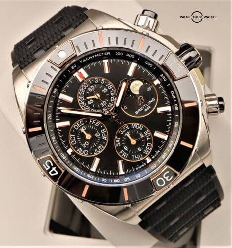 BREITLING Super Chronomat 44mm SS & 18K Rose Gold Four Year Calendar I19320251B1 - Image 3