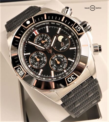 BREITLING Super Chronomat 44mm SS & 18K Rose Gold Four Year Calendar I19320251B1 - Image 4