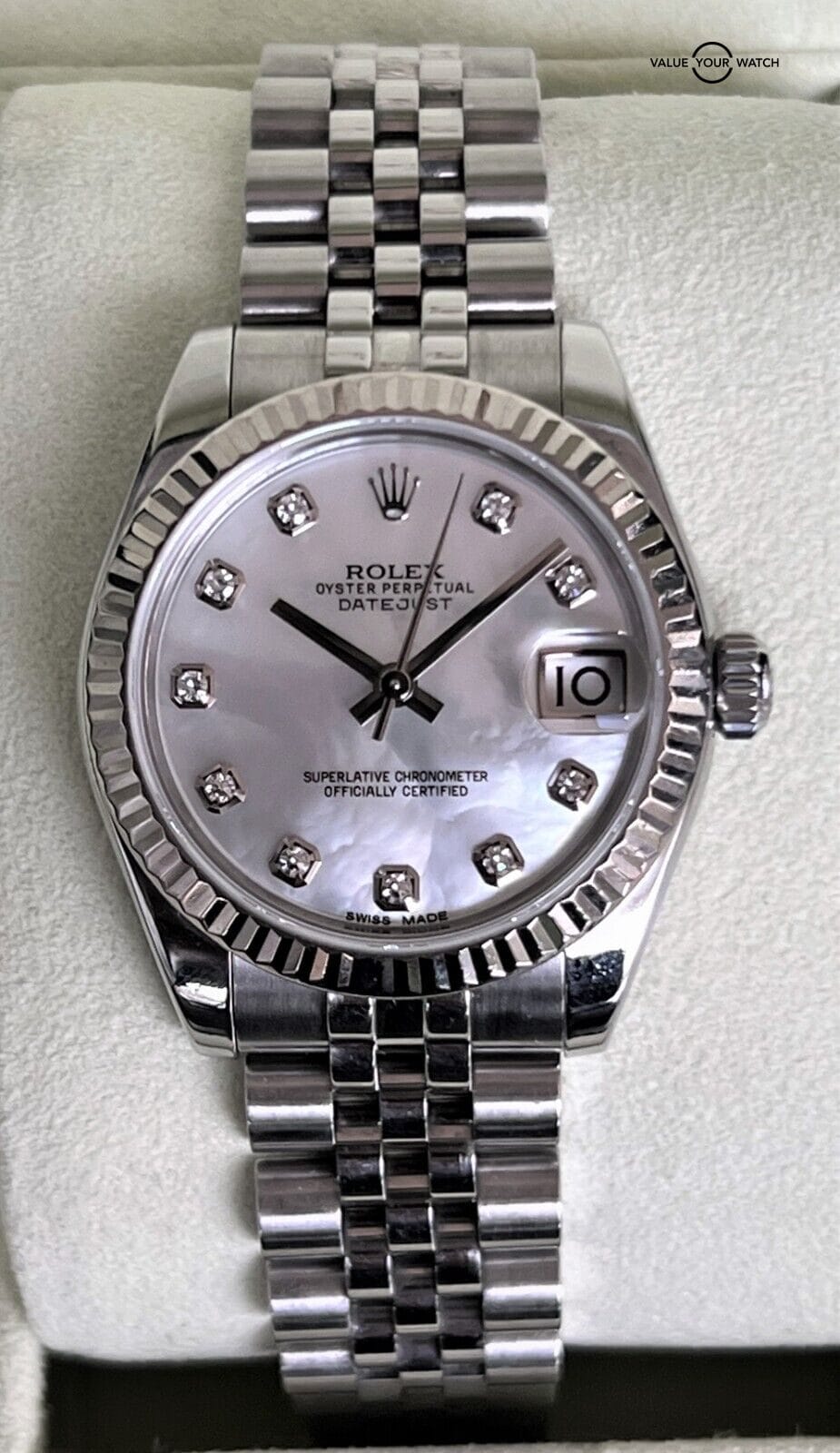 Rolex Datejust 31mm 178274 Mother Of Pearl Diamond Dial Box/Papers