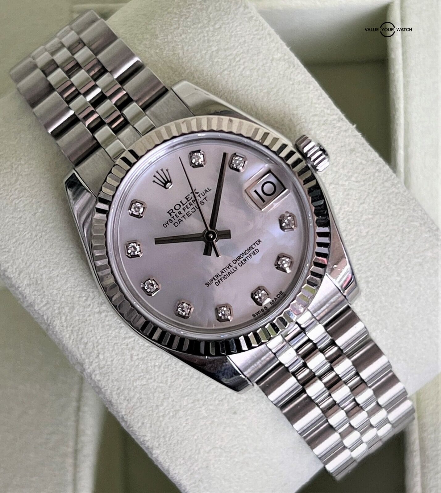 Rolex Datejust 31mm 178274 Mother Of Pearl Diamond Dial Box/Papers - Image 3