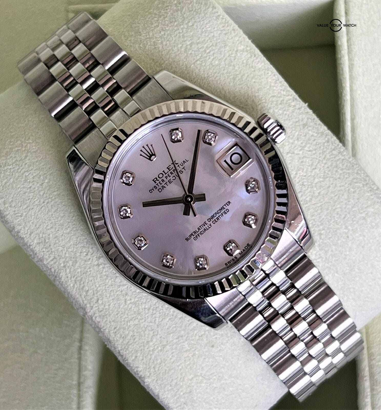 Rolex Datejust 31mm 178274 Mother Of Pearl Diamond Dial Box/Papers - Image 4