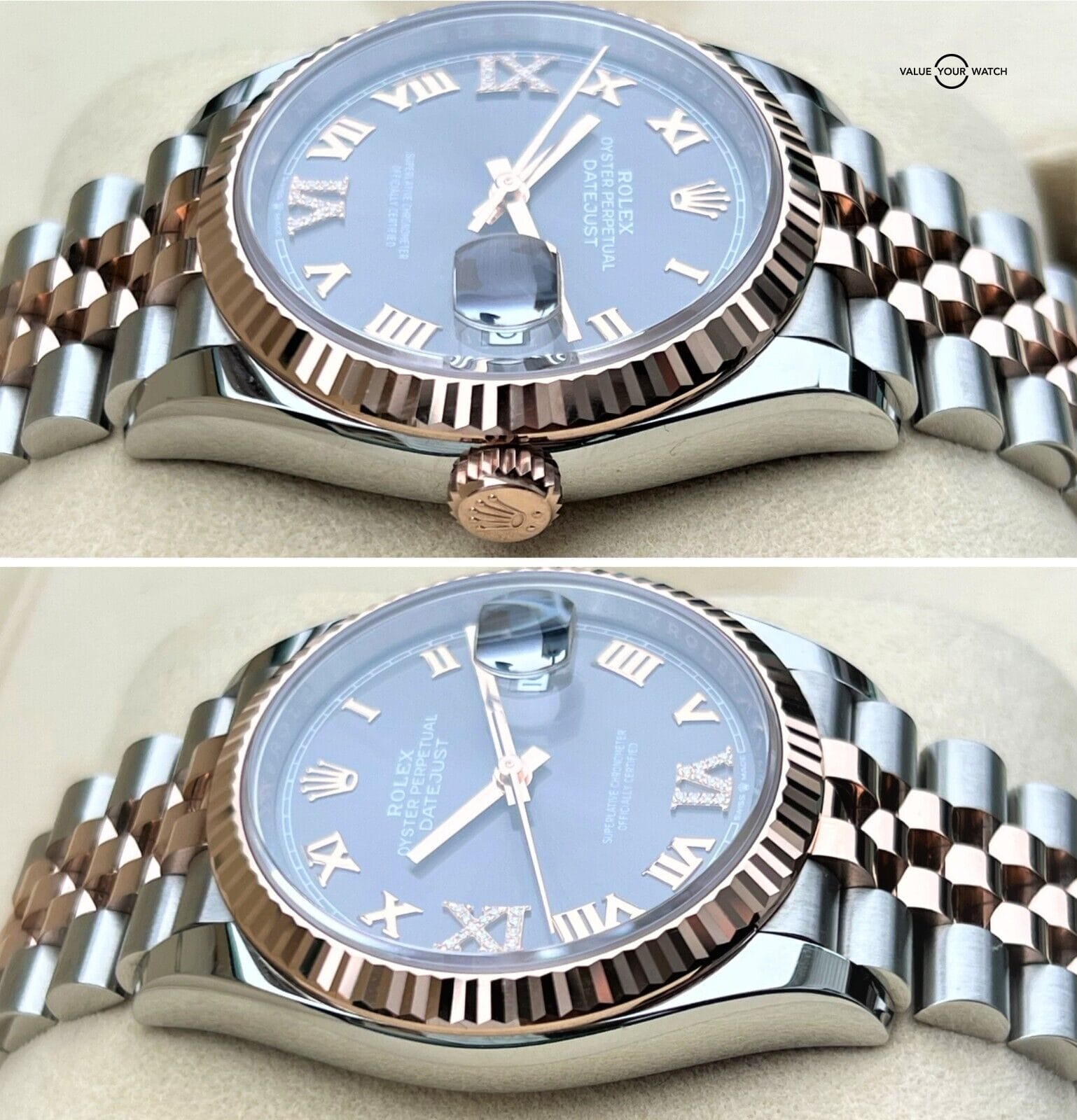 Rolex Datejust 36mm 126231 SS & 18K Rose Gold Diamond 6,9 Boxes/Papers - Image 8