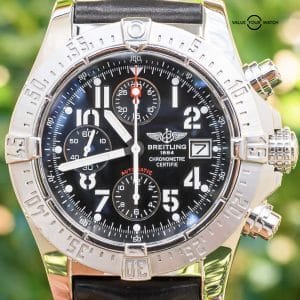 Breitling Avenger Skyland Black Dial Deploy Boxes Chronograph Leather A13380