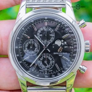 Breitling Transocean Chronograph 1461 Moonphase SERVICED 43 Boxes Papers A19310