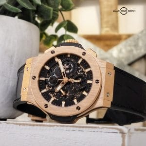 Hublot Big Bang Aero 44mm Skeleton 18ct Rose Gold Alligator 311.PX.1180.GR