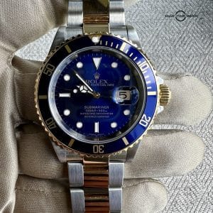 Rolex Submariner Two Tone Blue Dial Complete Set – 16613LB