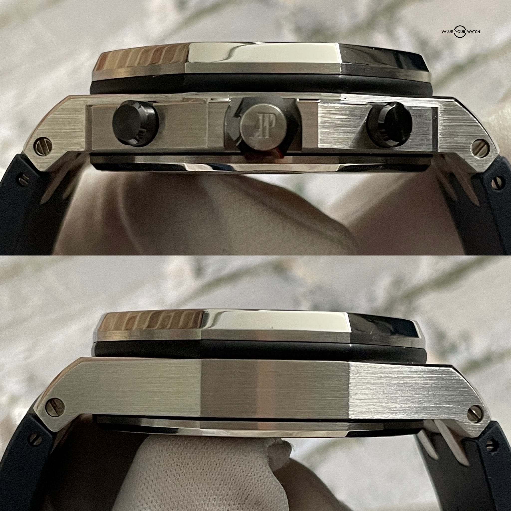 Audemars Piguet Royal Oak Offshore Chronograph 42mm AP Navy Steel – 26470ST.OO.A027CA.01 – Full Set Incredible Condition! - Image 9