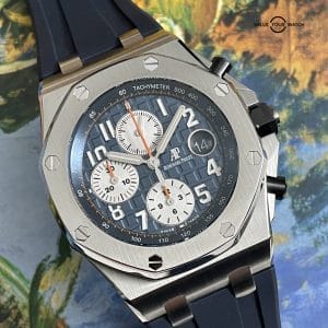 Audemars Piguet Royal Oak Offshore Chronograph 42mm AP Navy Steel – 26470ST.OO.A027CA.01 – Full Set Incredible Condition!