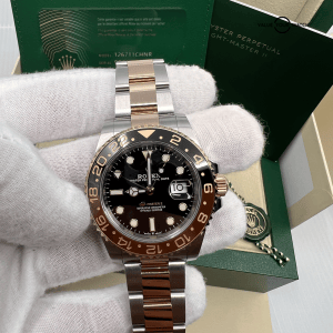 2020 Unpolished Rolex Rootbeer Two Tone Rose Gold Steel GMT-Master II 126711CHNR