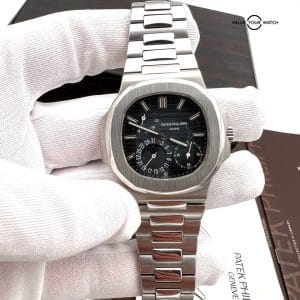 Complete Set Patek Philippe Nautilus Black Blue Steel Men’s Watch 5712/1A-001