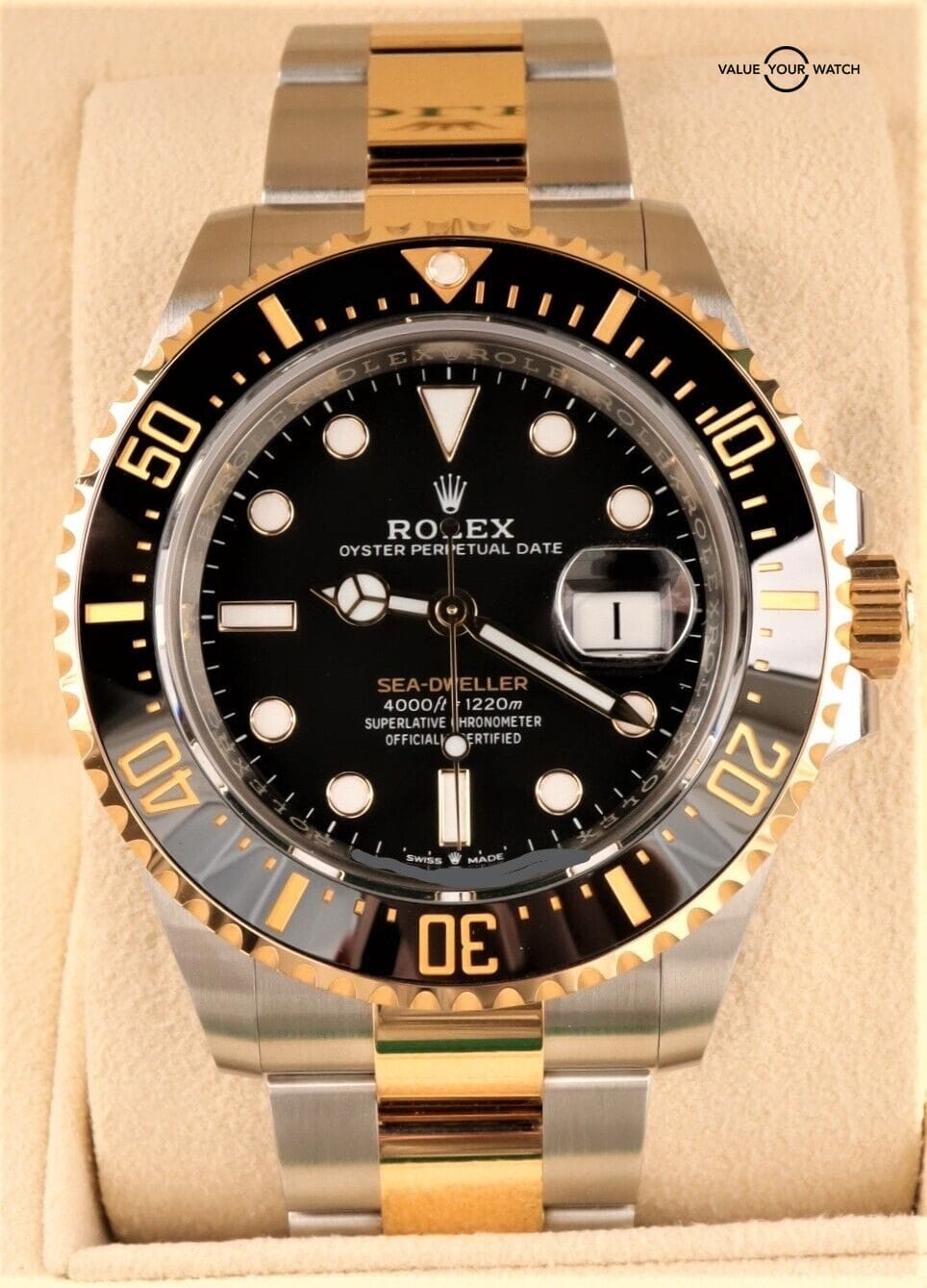 Rolex Sea-Dweller 126603 43mm 18K Two Tone Yellow Gold Black Dial 2021 B&P! - Image 2