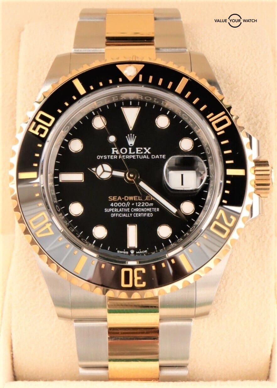 Rolex Sea-Dweller 126603 43mm 18K Two Tone Yellow Gold Black Dial 2021 B&P! - Image 3